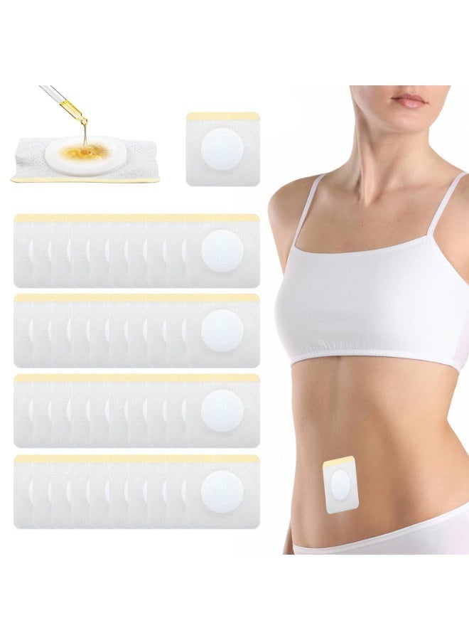 أوشيما 50 قطعة من غلافات زيت الكاستور، غلفانات زيت الكاستور القابلة للتخلص منها، شرائط عناصر مضغوطة عضوية عالية الامتصاص، أوساط كاستور ذاتية التصاق، غلفانات قطنية عضوية - Image 1